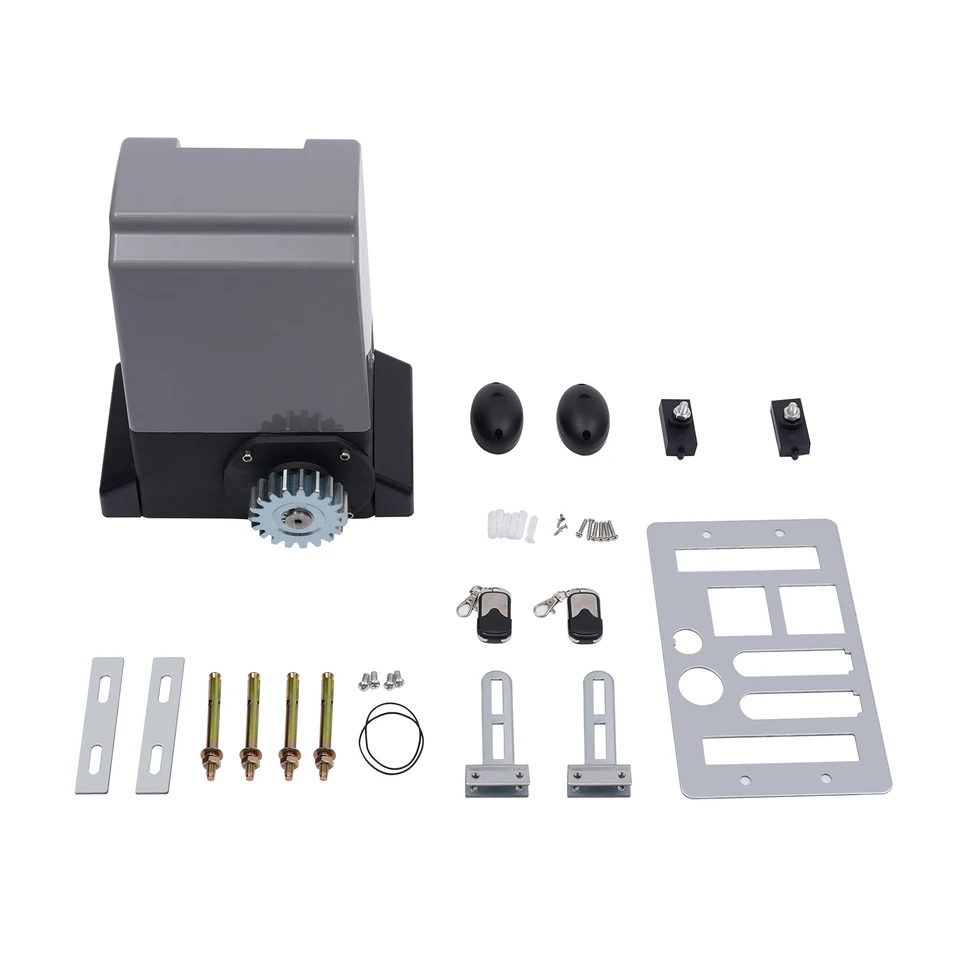 Kit Motor Para Puerta Corredera 1200 Kg - 550W, 2 Mandos, Velocidad 12 M/min, IP44, 220-230V