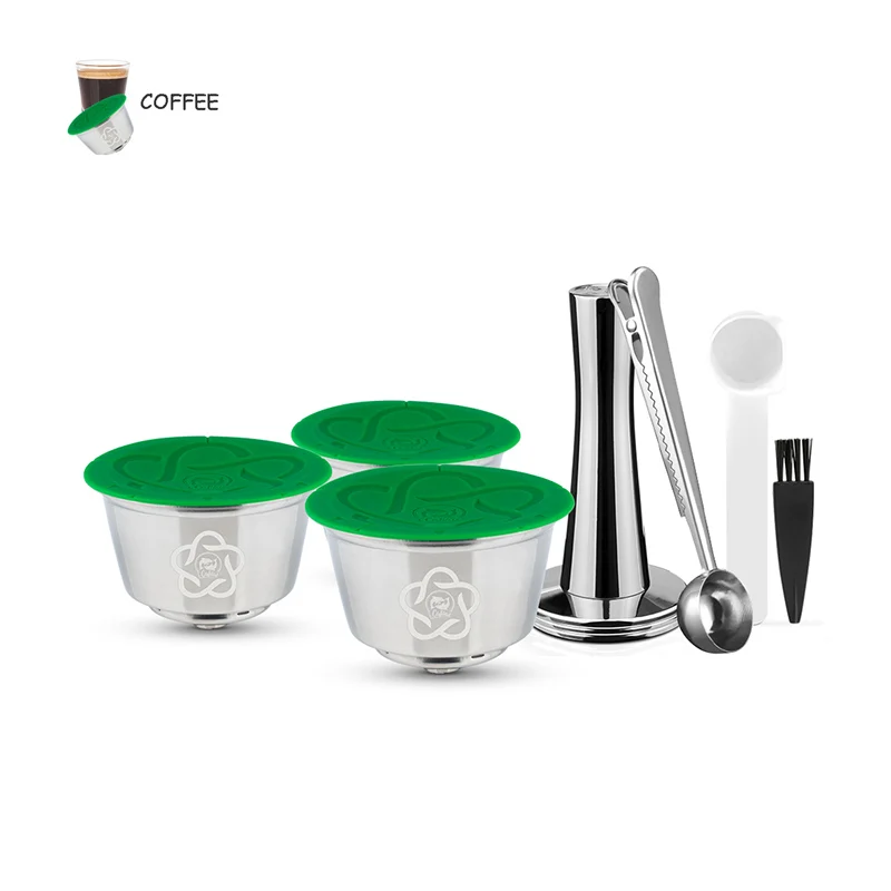 i Cafilas Lot de 2 capsules rechargeables réutilisables Dolce Gusto,  capsules pour goût sucré, réutilisables, capsule avec filtre en acier  inoxydable compatibles Dolce Gusto : : Cuisine et Maison