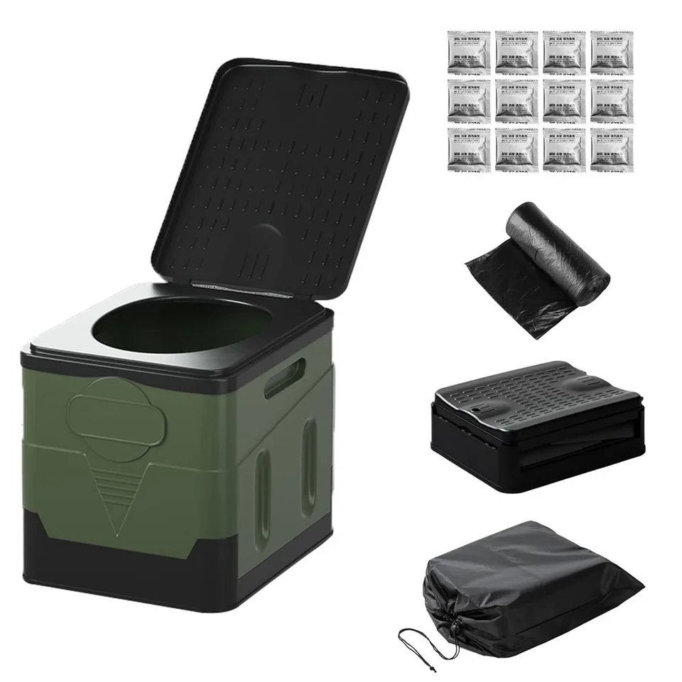 WC Portatile Pieghevole Per Campeggio - Gabinetto Da Esterno Per Viaggi E Emergenze - Foto 11