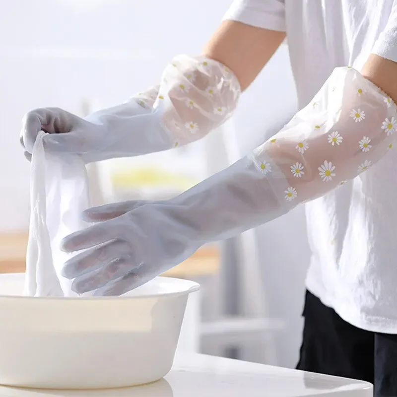 Waterproof Housework Cleaning Gloves Kitchen Cleaning Latex Household Dishwashing Laundry Gloves Wear Resistant Rubber