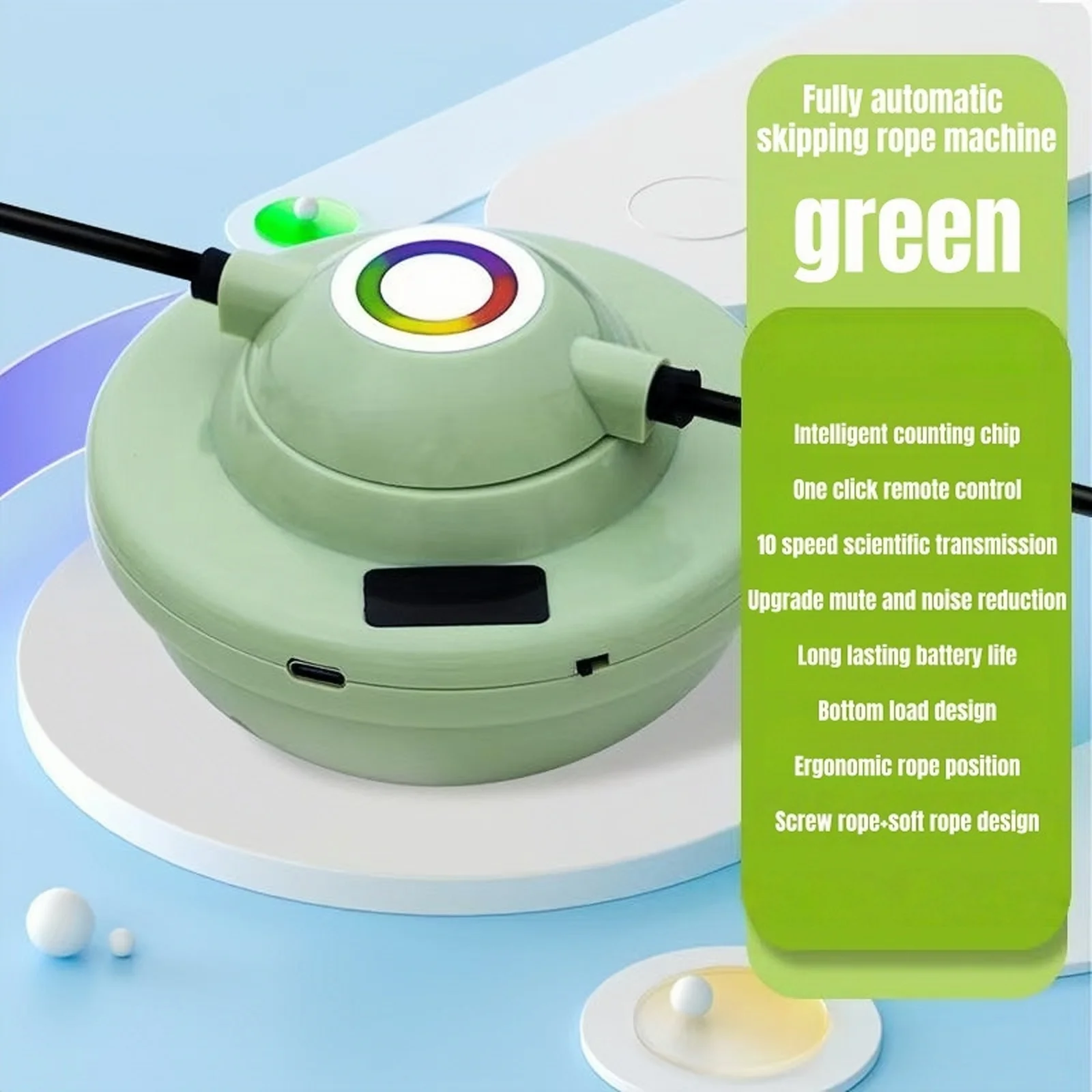 Machine à sauter à la corde électrique intelligente à 10 vitesses, télécommande, comptage automatique, entraînement au saut, sport, brûlage des graisses