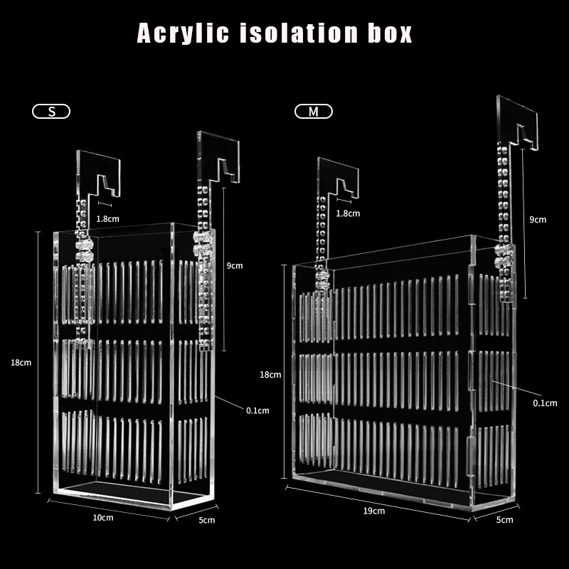 

Suspended Transparent Acrylic Breeding Incubator Box Aquatic Grass Planting Guppy Spawning Incubator Fish Shrimp Spawning Room