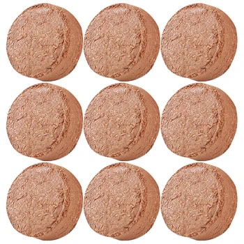 60pcs Coconut Coir Seedling Blocks Small Size Nutrient Soil Blocks Compressed Peat Expanding Potting Soil 1