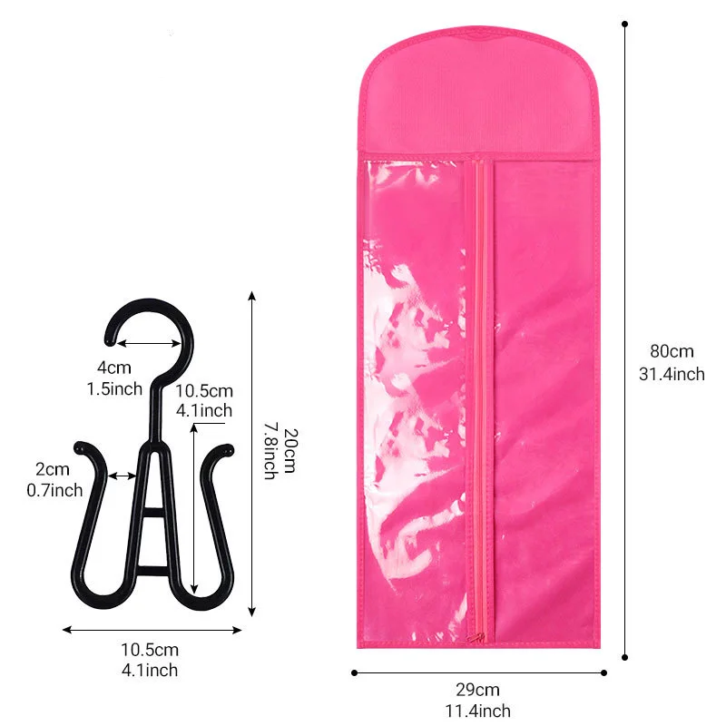 Wig Storage and Organization Transparent Zipper Bag