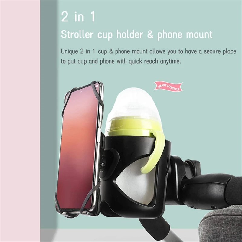 Portabicchieri Per Bici A 360 Gradi Staffa Per Bottiglia 2 In 1 In Plastica Acqua Portatile