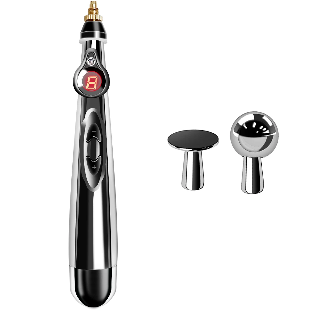 

Electronic Acupuncture Pen Electric Meridians Massage Pain Relief Relax Muscle Laser Therapy Heal Massage Pen Pulse Massage Tool