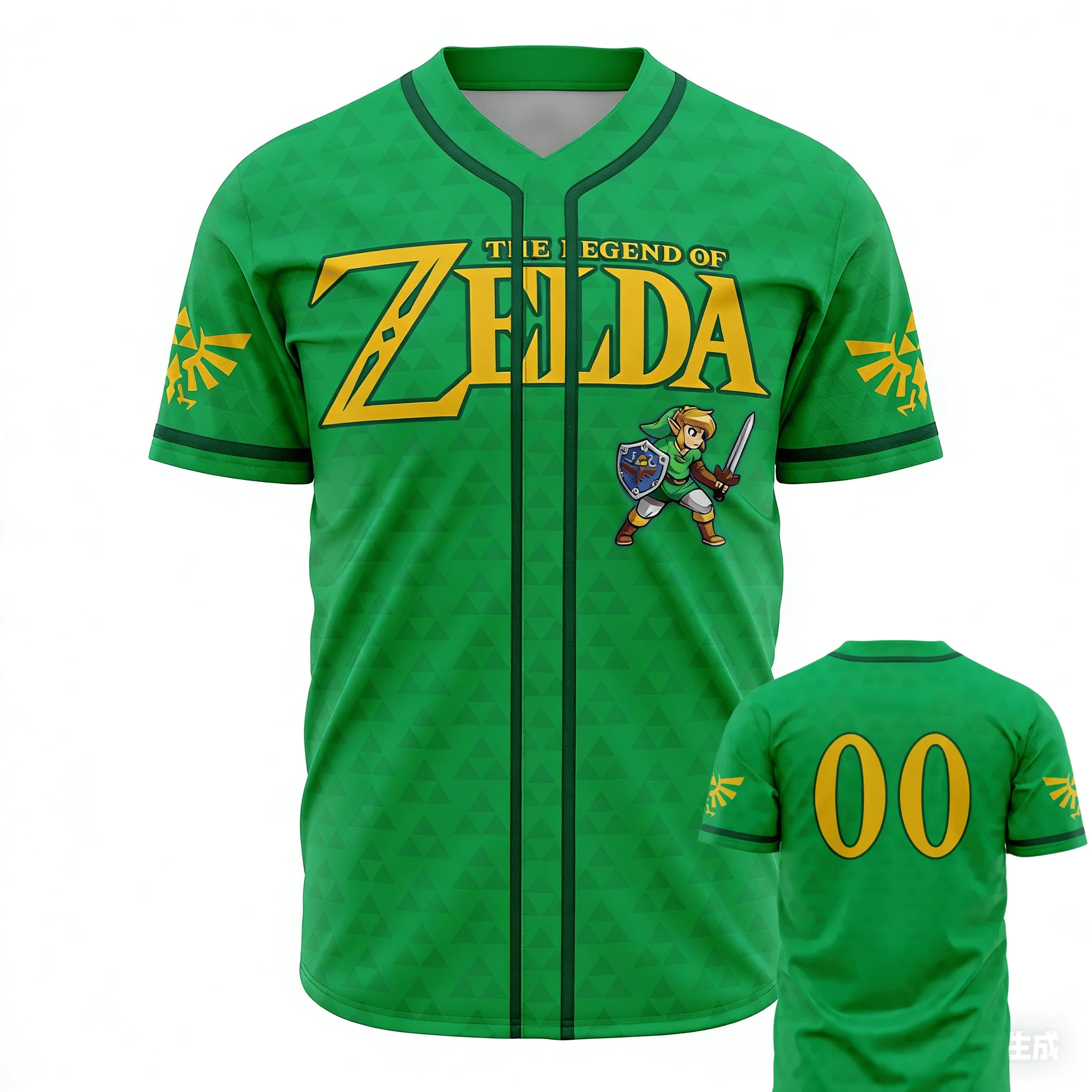 Sommerlicher 3D-Neuer Stil # Legende von Zelda # Link Theme Peripheral Kurzarm-Sportbekleidung für Herren und Damen, großes, lockeres T-Shirt