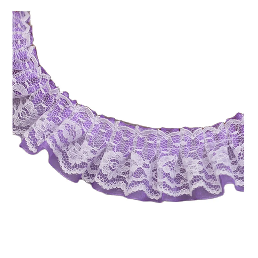 Pleated Lace Fabric Ribbon 4cm Lace Trim DIY Craft Supplies Sewing 1M