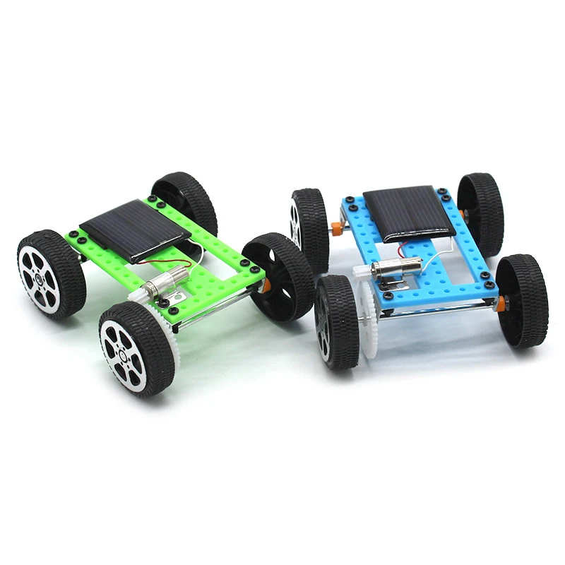 Children Solar Toys Mini Solar Car Toys Car Kits DIY Handmade Assembled Science Experiment Technology Small Production