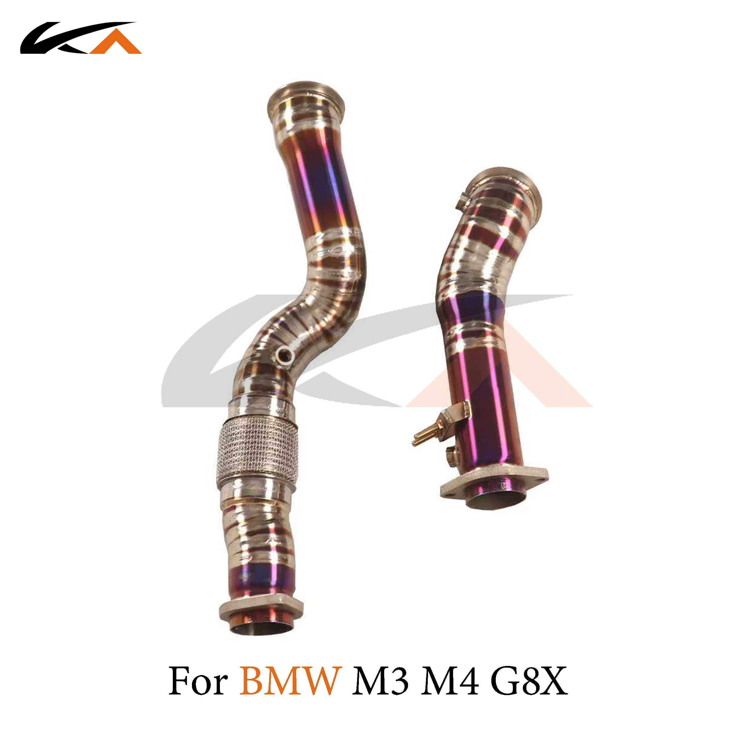 KA 튜닝 다운파이프 배기 티타늄 합금 헤더, BMW M3 M4 G8X 3.0T 퍼포먼스 자동차 부품 스트레이트 파이프
