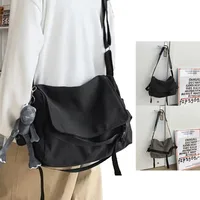 Sac messager en toile dames grande capacité sacs à main sac à bandoulière jeunes filles étudiants sacs d'école mode hommes sacs à bandoulière Bolsos 1