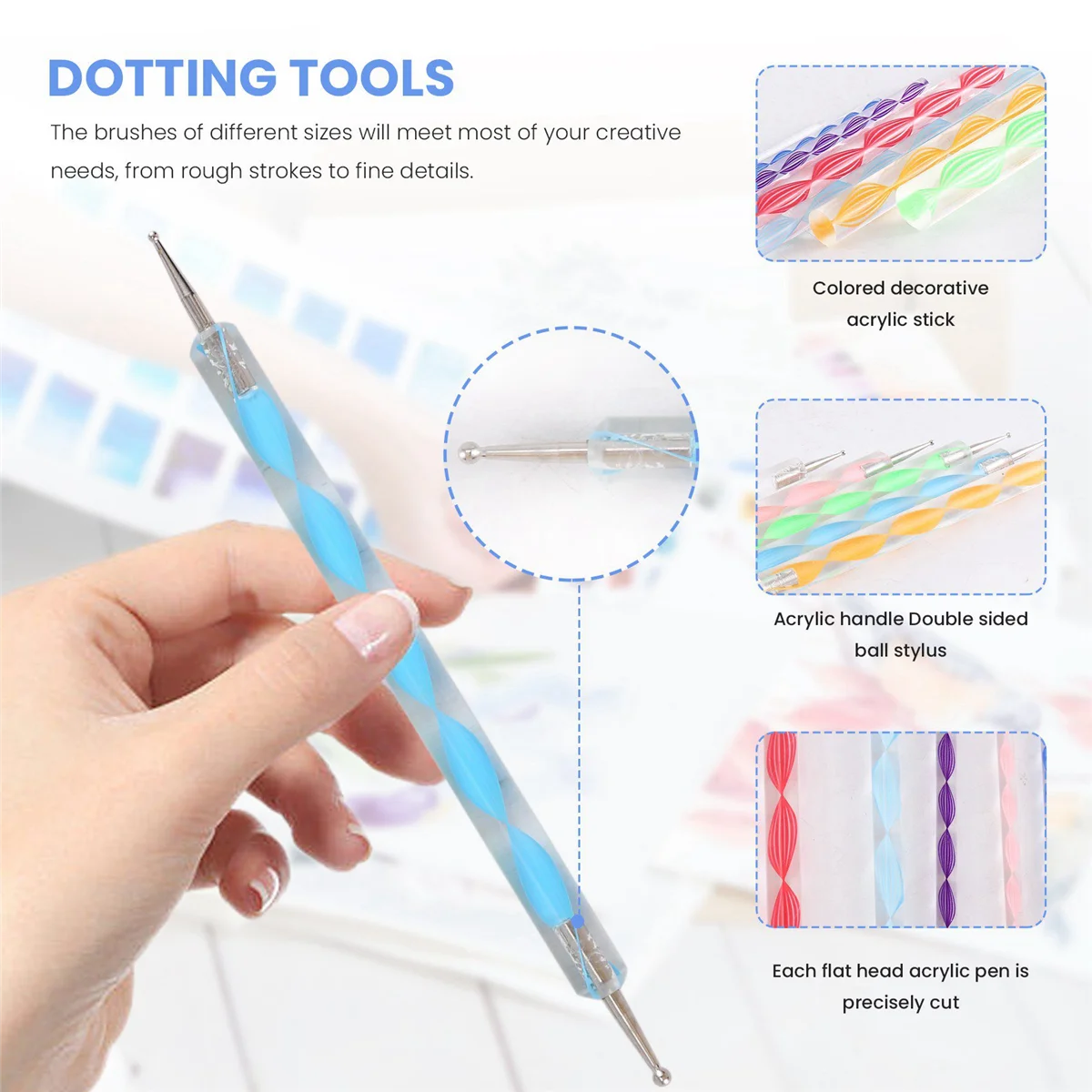 Mandala Dotting Stencil Tools Rock Painting Kit Ball Stylus Dotting Tools  Include Stencil, Paint Tray (17