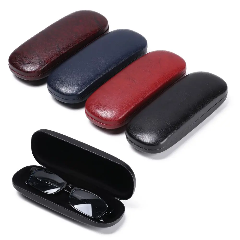 

Men Women Portable Eyeglass Pouch Waterproof Leather Glasses Case Reading Glasses Box Eyewear Protector Spectacle Case