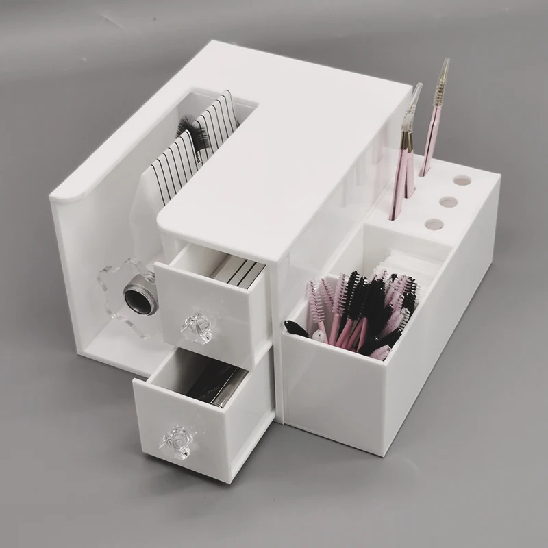 

New Lash Extension Fan Making Machine Easy Fan False Eyelash Separator Root Splitter Machine with Storage Box Eyelash Tool