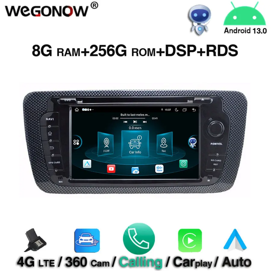 

DSP 360 IPS Android 13.0 8 Core 8GB RAM+256GB ROM Car DVD Player GPS navi map RDS Radio wifi Bluetooth 5.0 For SEAT IBIZA 2013
