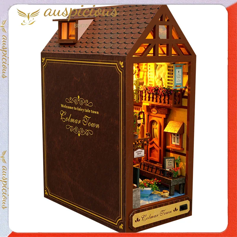 

Самодельная деревянная подставка для книг Tc16 для отдыха, сборная вручную 3d модель, украшение для книжной полки, креативный подарок на Новый год и день рождения