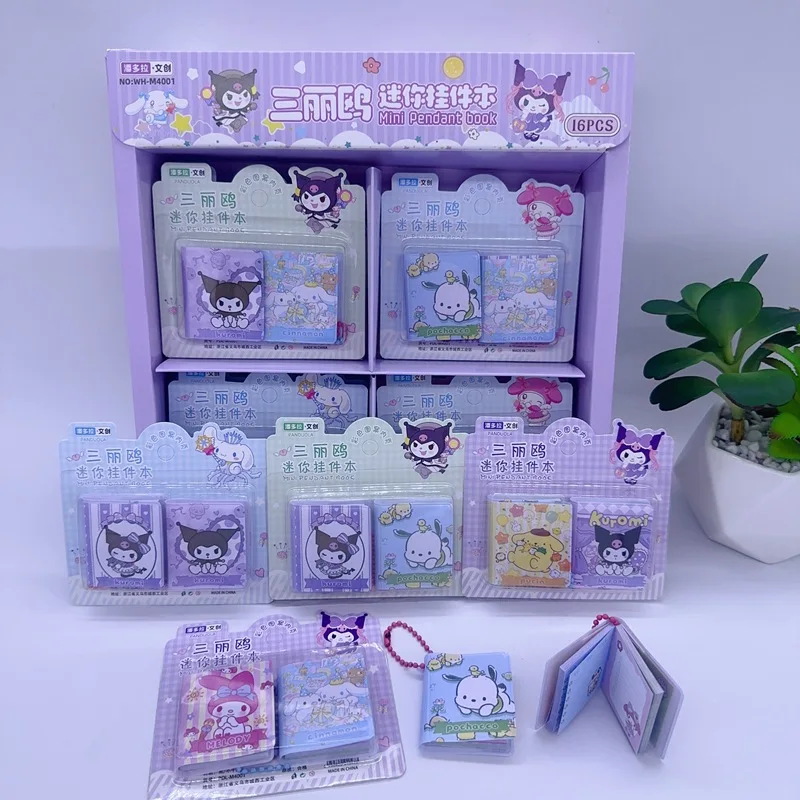 

16 шт. Sanrio мини-блокноты для совместного использования Kuromi Cinnamoroll почтовый портативный Блокнот Канцелярские Принадлежности Оптом