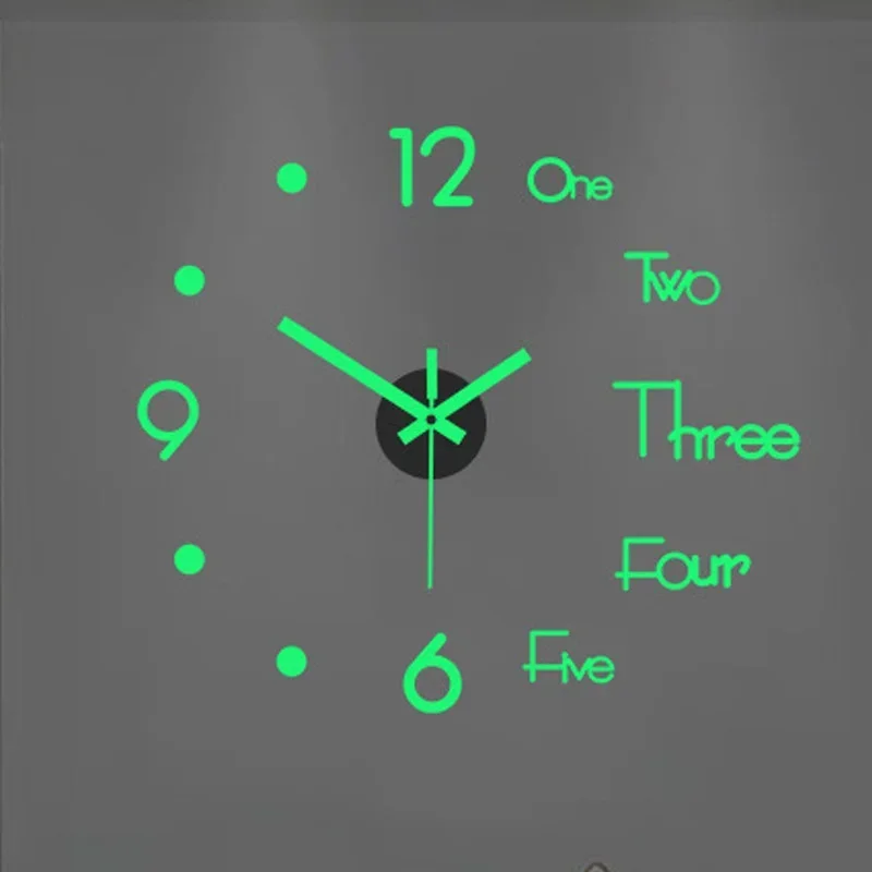wall clock 3d wall clock led digital clock 3d number wall clock 3D luminous wall clock frameless acrylic DIY digital clock wall stickers silent for living room bedroom office decor