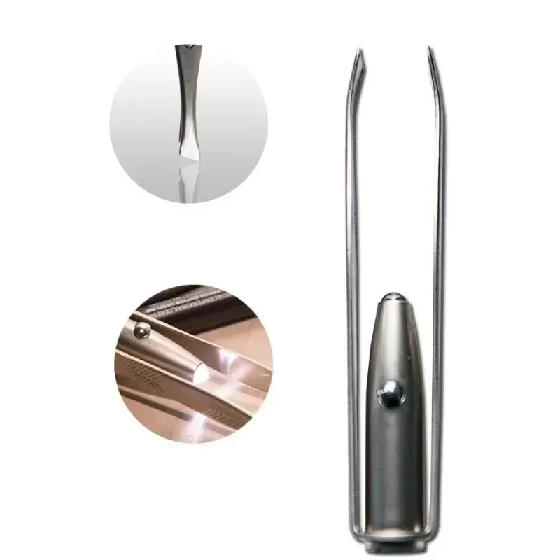 1pc Portable Stainless Steel Smart Design Eyebrow Hair Remove Tweezer With LED Light Makeup Tool BEST SELLERS