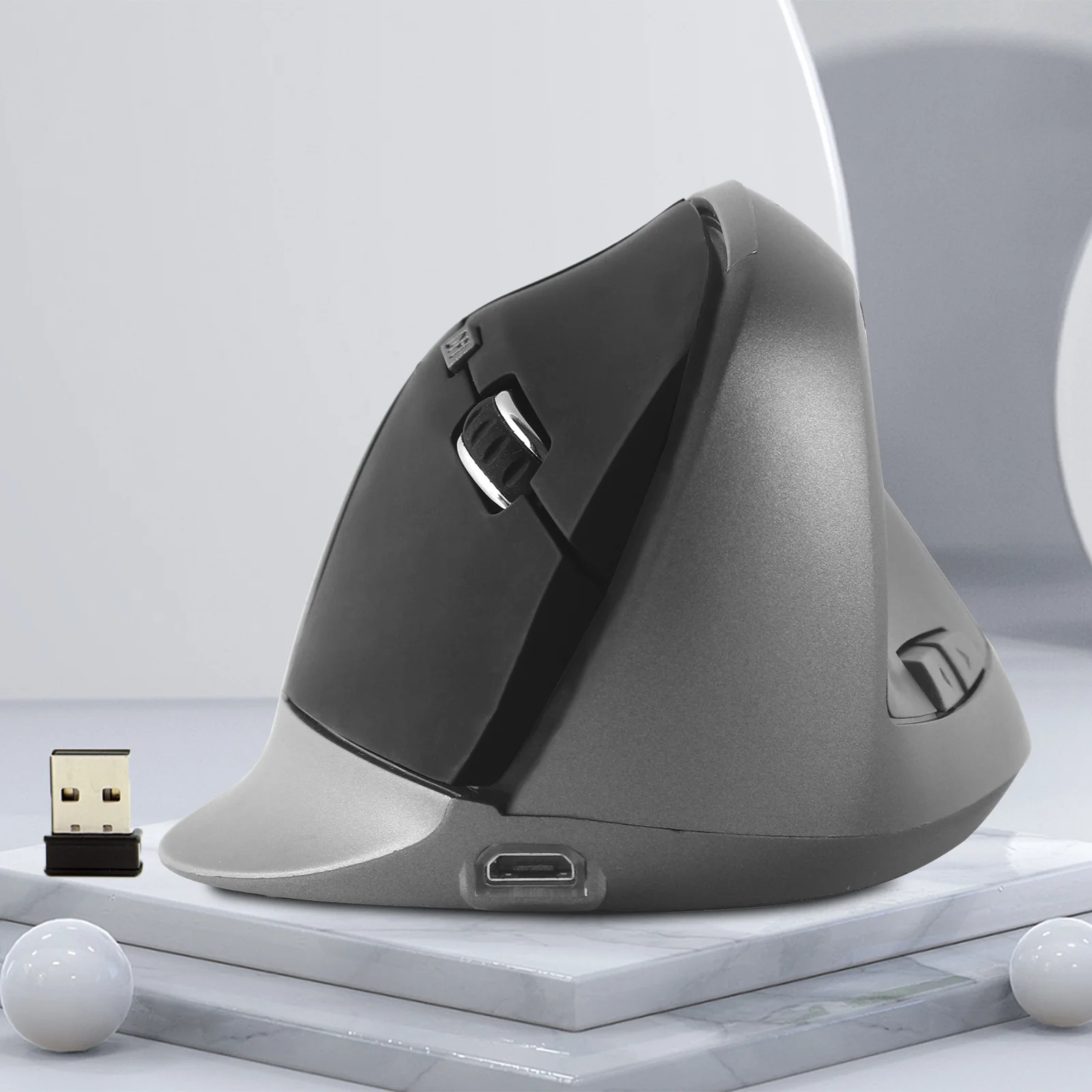 

2023 Rechargable Wireless Vertical Mouse Ergonomic Computer Gaming Mice Silent USB Optical Mouse Gamer For PC Laptop Desktop