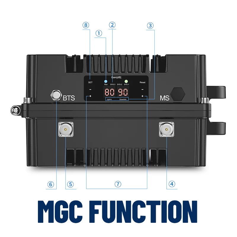 린트라텍 야외 신호 증폭기 850 900 1800 2100 2600mhz 셀룰러 증폭기 2g 3g 4g 휴대폰 리피터 강력한 2W 90dB 35dBm