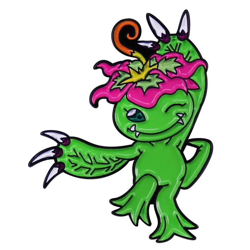 

Женские эмалированные Броши A1882 в японском стиле аниме с милым эльфом, броши на одежду, значки, заколки на лацкан для рюкзака, модные украшения, аксессуары