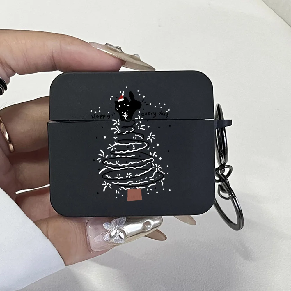 Black Cat Christmas Earphone Case for AirPods