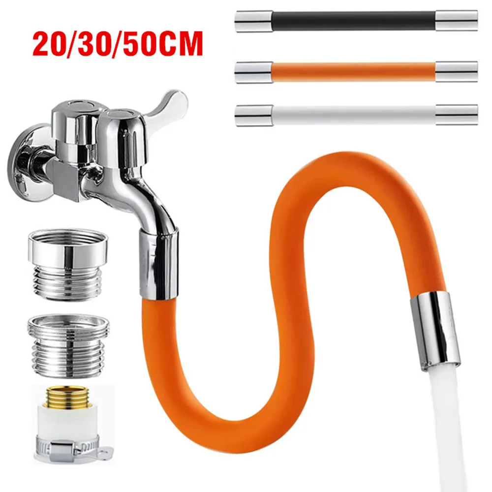 Kitchen Sink Faucet Extender Hose Universal Bathroom 360° Rotating Extension Bending Washbasin Water Tap Filter Tube Splash Head 1
