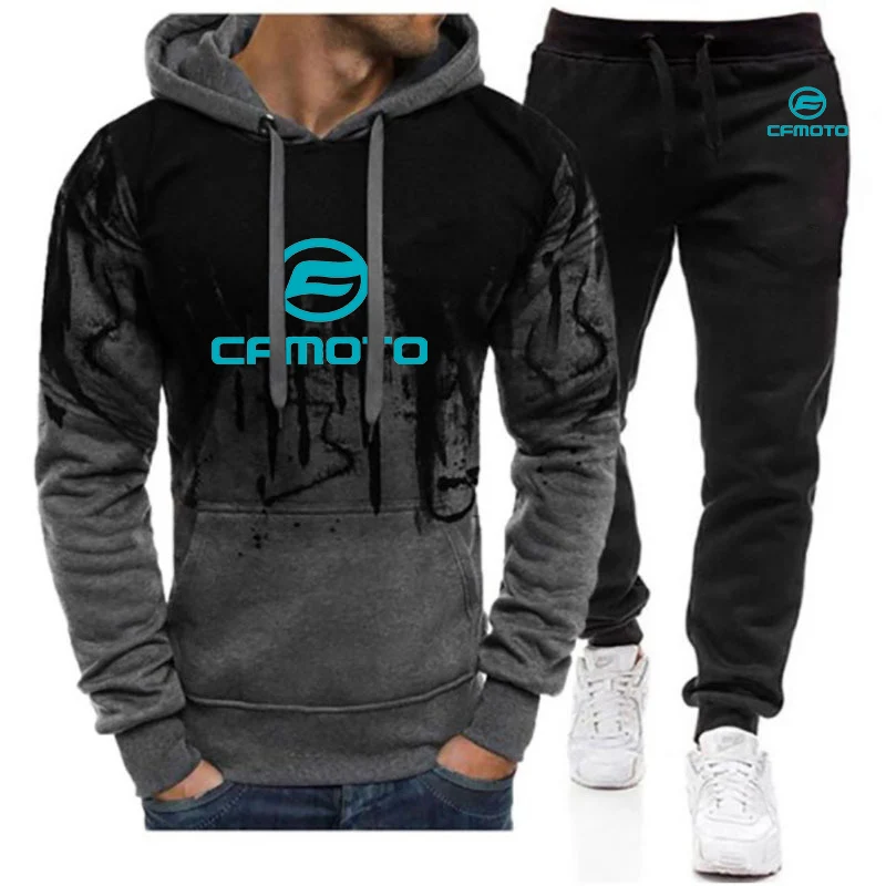 2023 New Summer Sell Well Cfmoto Logo Print Solid Color Comfortable Breathable Round Neck Short Sleeve Simplicity Style Tee Tops