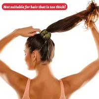 Pince à cheveux nid d’oiseau à la mode-queue de cheval élastique géométrique rétro et chignon pour femmes 4