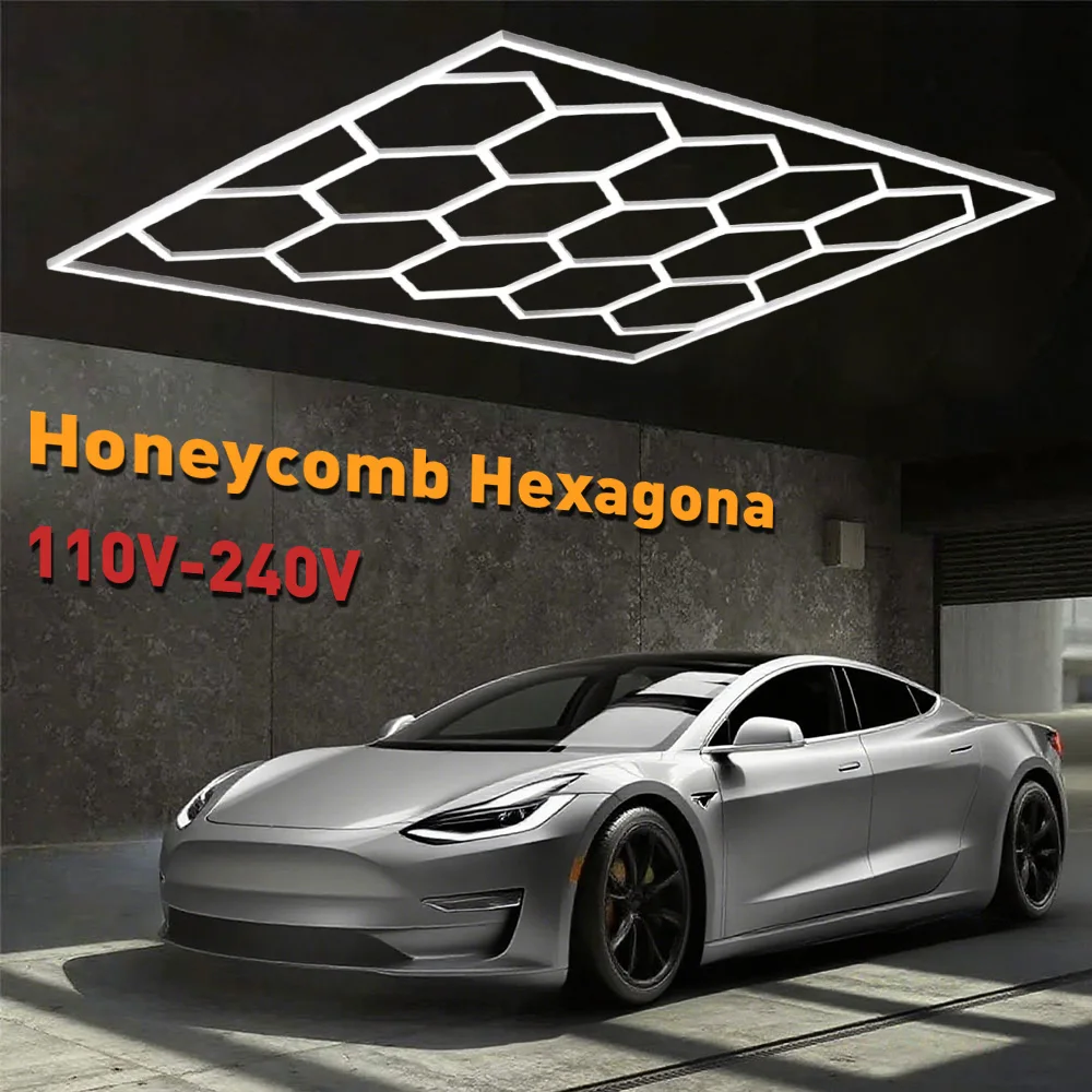 VASTFIRE 1/3/5/8/14 hole honeycomb hexagonal LED ceiling garage light 6500K cold light for garages and 4S workshops