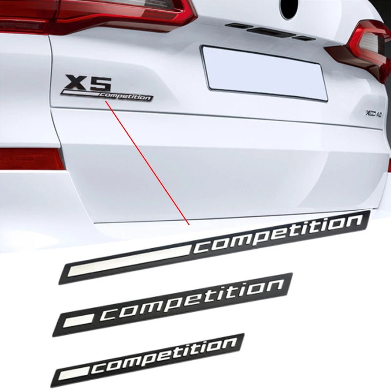 

3D ABS competition Letter Emblem Badge Car Rear Trunk Nameplate Decal Sticker for BMW M1 M2 M3 M4 M5 M6 X1M X2M X3M X4M X5M X6M