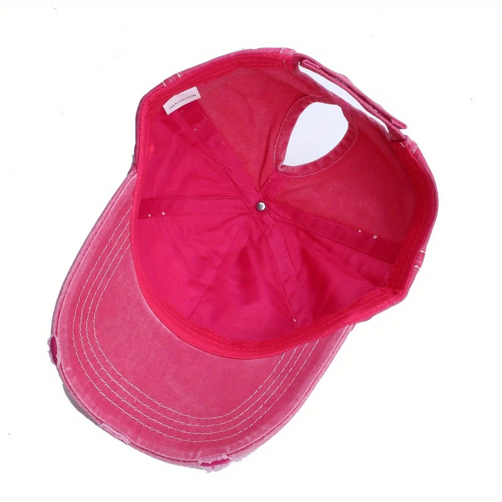 Pony Hat Baseball Cap for Women Girls with Adjustable Dad Hat