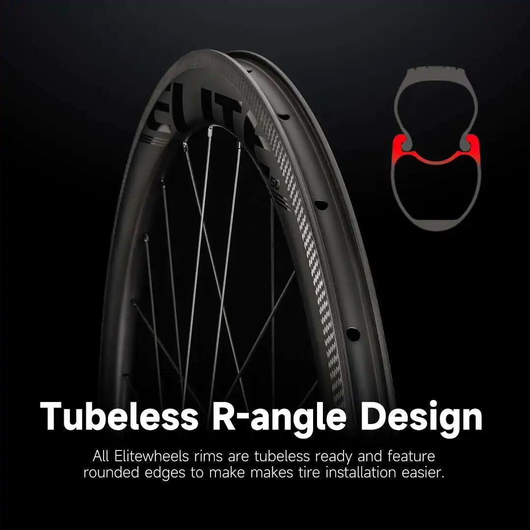 ELITEWHEELS Super Light R13 Road Carbon Wheelset For racing wheelsets 38 50 60mm Depth Tubeless carbon bike wheelset bike wheelset carbon wheelset