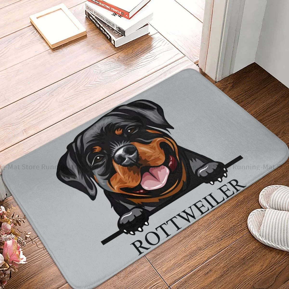 

Non-slip Doormat Kitchen Mat Rottweiler Puppies Hallway Carpet Welcome Rug Bedroom Decor
