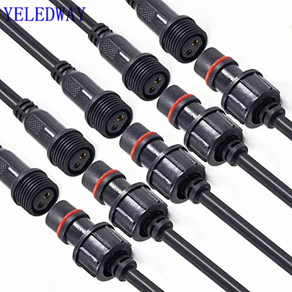 2pin DC LED Cable 1 Metre Extension Cables Male to Female Leds