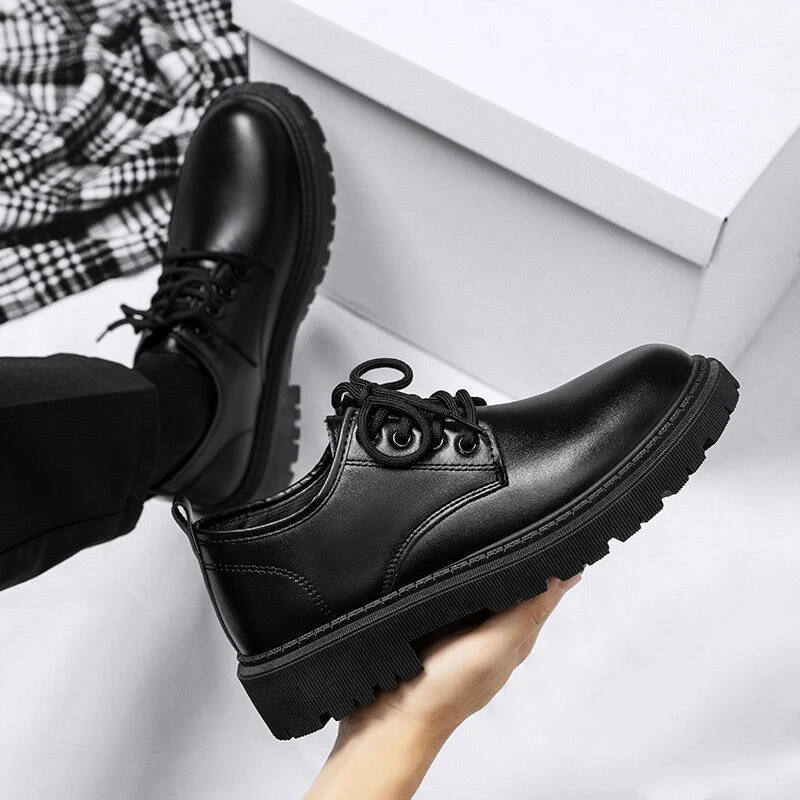 Men Leather Shoes Casual Formal Dress Oxfords Plus Size British Style Wedding Flats Soft Breathable Walking Office Sneakers 2