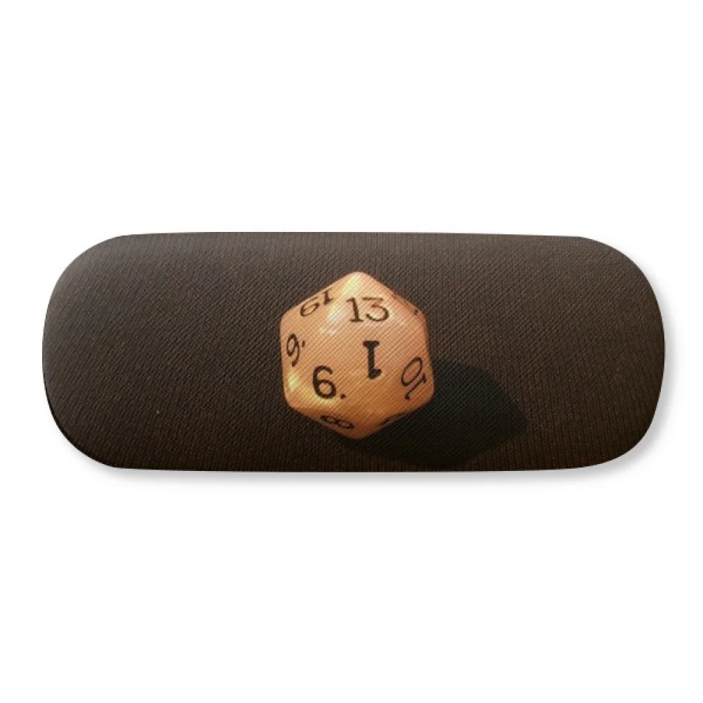 

White Gambling Dice Photo Glasses Case Eyeglasses Hard Shell Storage Spectacle Box