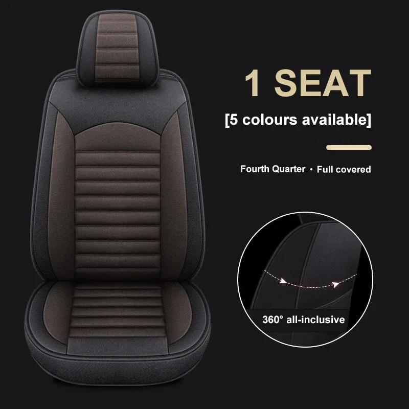 

Leather Full Wrap Around Car Seat Covers Fits Most Cars Auto Seat Protector Universal Car Seat Cushion Four Seasons Universal