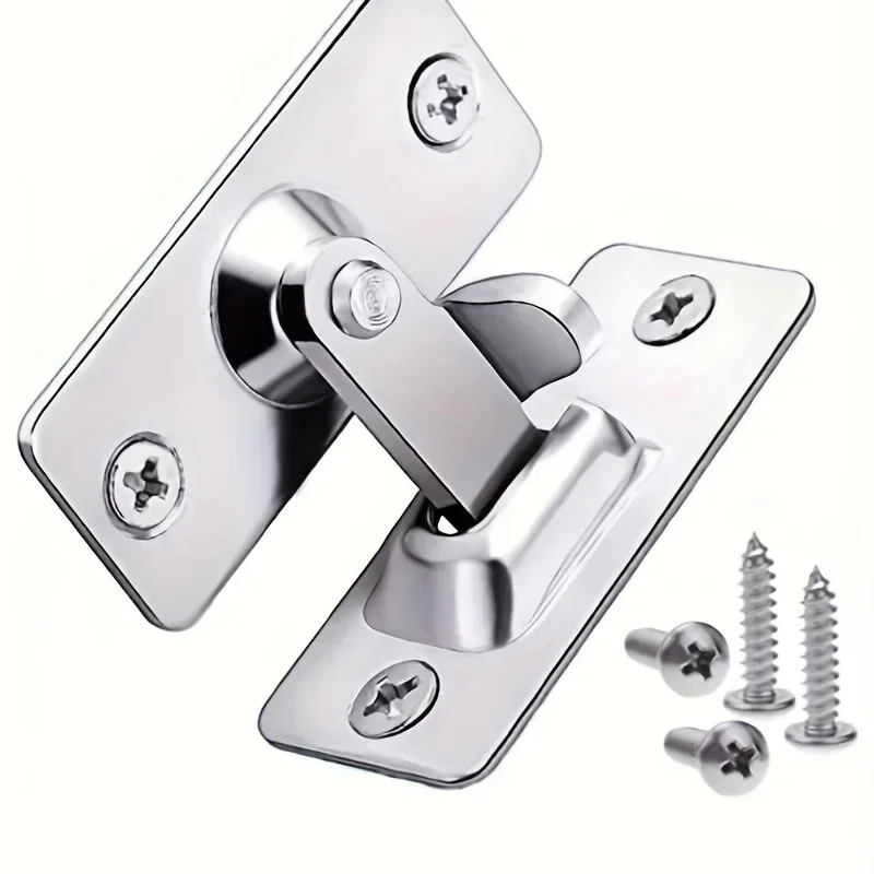 Description Picture 2 of itemStainless Steel 90-degree Lock Small Door Buckle Household Anti-theft Right-angle Simple Sliding Door Hasp Door Bolt Lock
