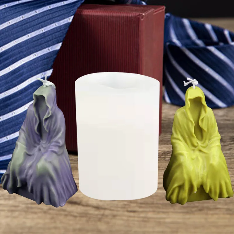 

New Horror Ghost Spirit Candle Silicone Mold Handmade Scented Candle Mold Epoxy Resin Molds Candle Making Supplies Plaster Mold