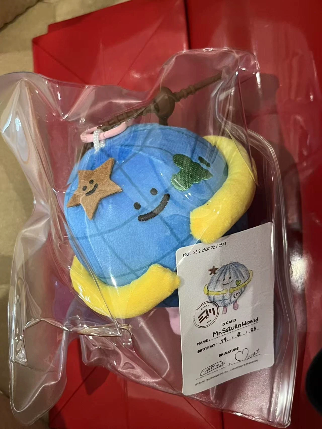2025 신규 입고 공식 태국 스타 Earthmix 브리지 풍선 키체인 11cm Mr...