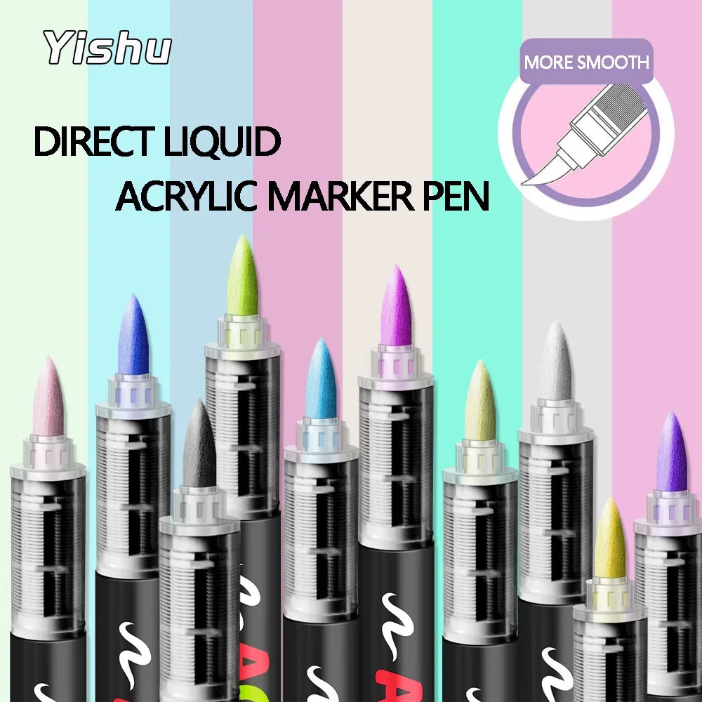 Acrylic Paint Pen Set - 12-168 Colors Brush Tip Markers for Rock Wood Canvas and Stone DIY Crafts  Christmas Gifts