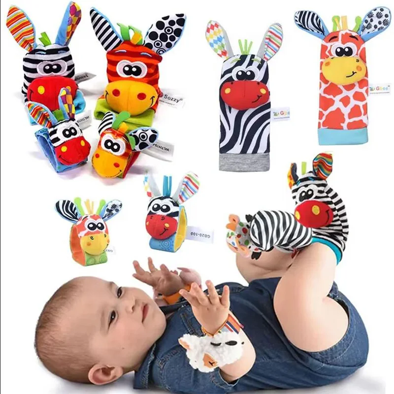 Baby Toys Baby Toys 0 6 12 Months Cute Stuffed Animals Baby Rattle Socks Wrist Rattles Newborn Toys Make Sounds Games For Babies