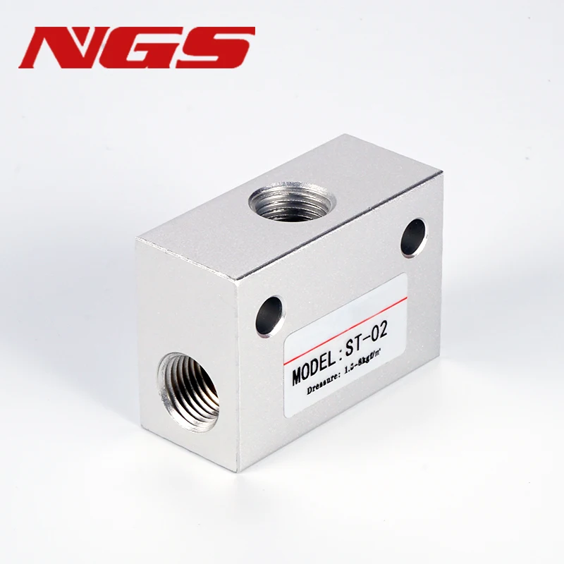 ST 공압 셔틀 밸브 유량 제어 밸브, ST-01 ST-02 ST-03 ST-04 로직 밸브, G1/8 G1/4 G3/8 G1/2