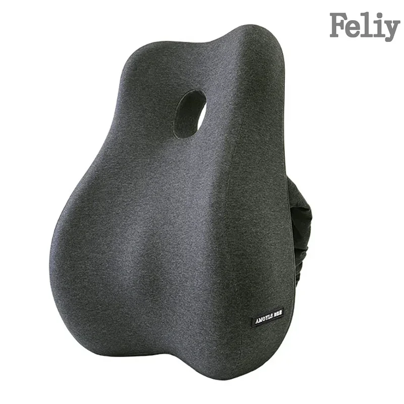 Memory Foam Office Chair Cushion Car Seat Support Waist Pillow Massage Lumbar Pain Relief Cushion Slow Rebound Orthopedic Pillow 4