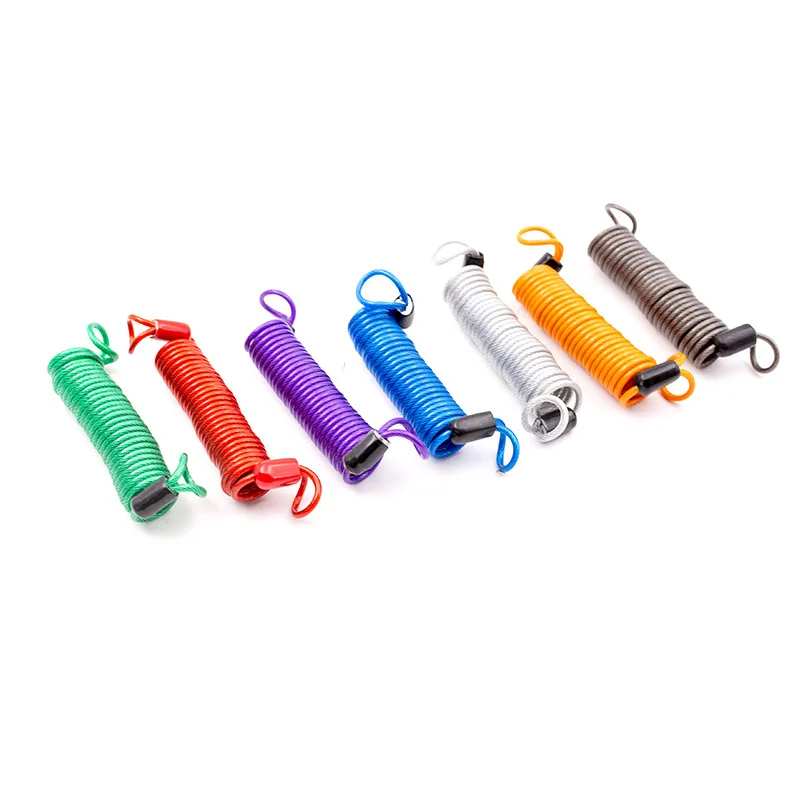 Câble De Rappel Verrouillage Disque Pour Vélo/Moto - Élastique PVC - Longueur 120 Cm - Vert - Lot De 2