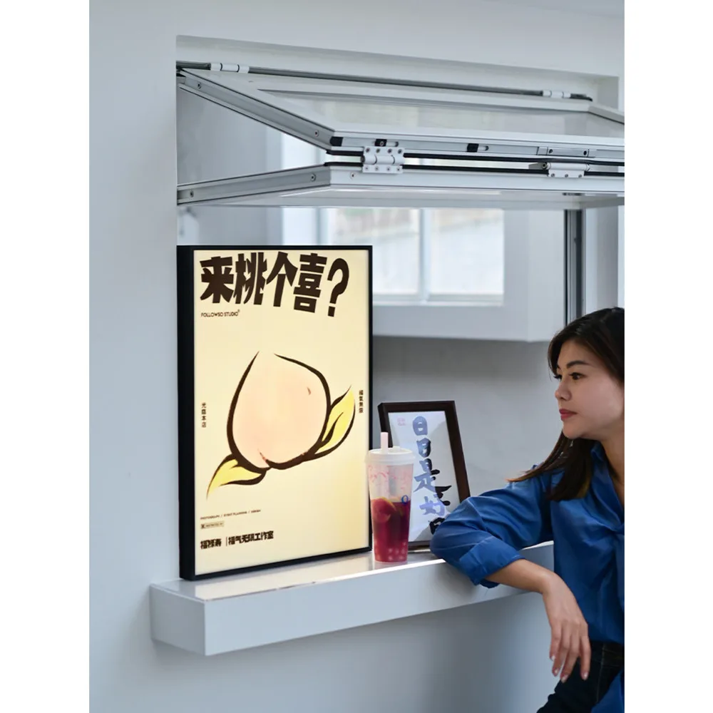 40*15cm 휴대용 충전식 데스크탑 라이트 박스 - 풀아웃 픽업 포인트 광고 간판 및 분위기 장식 조명