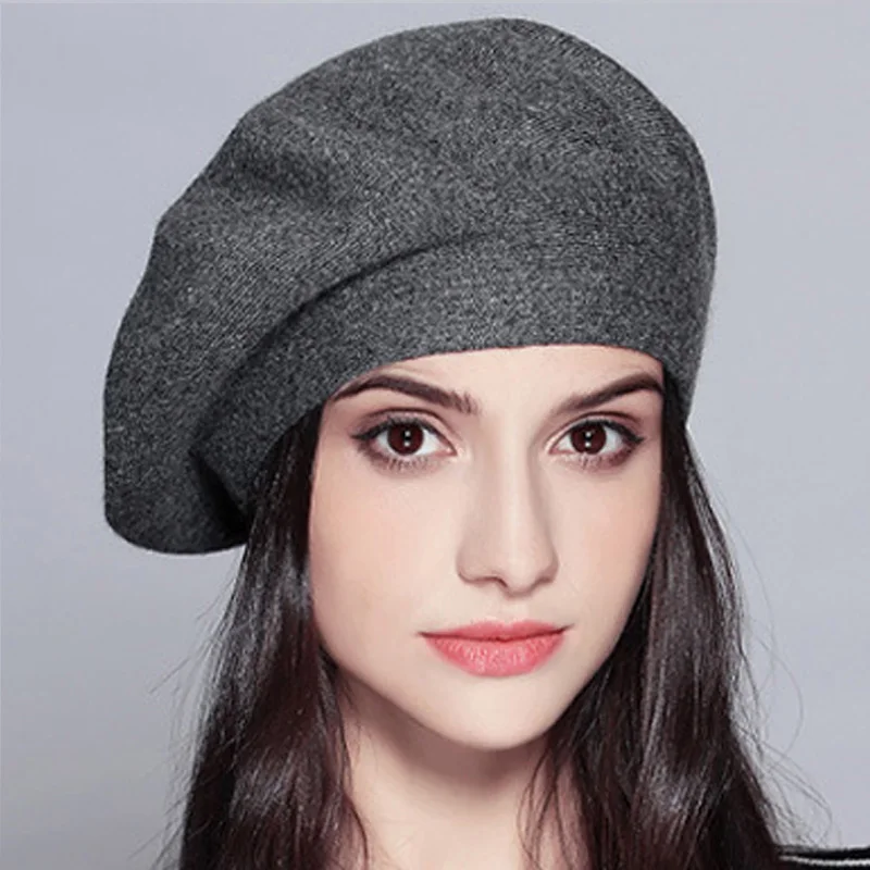 

New French Artist Thickened Beret For Women Winter Warm Wool Caps Fashion Vintage Elegant Matching Autumn Hat Soft Beanies