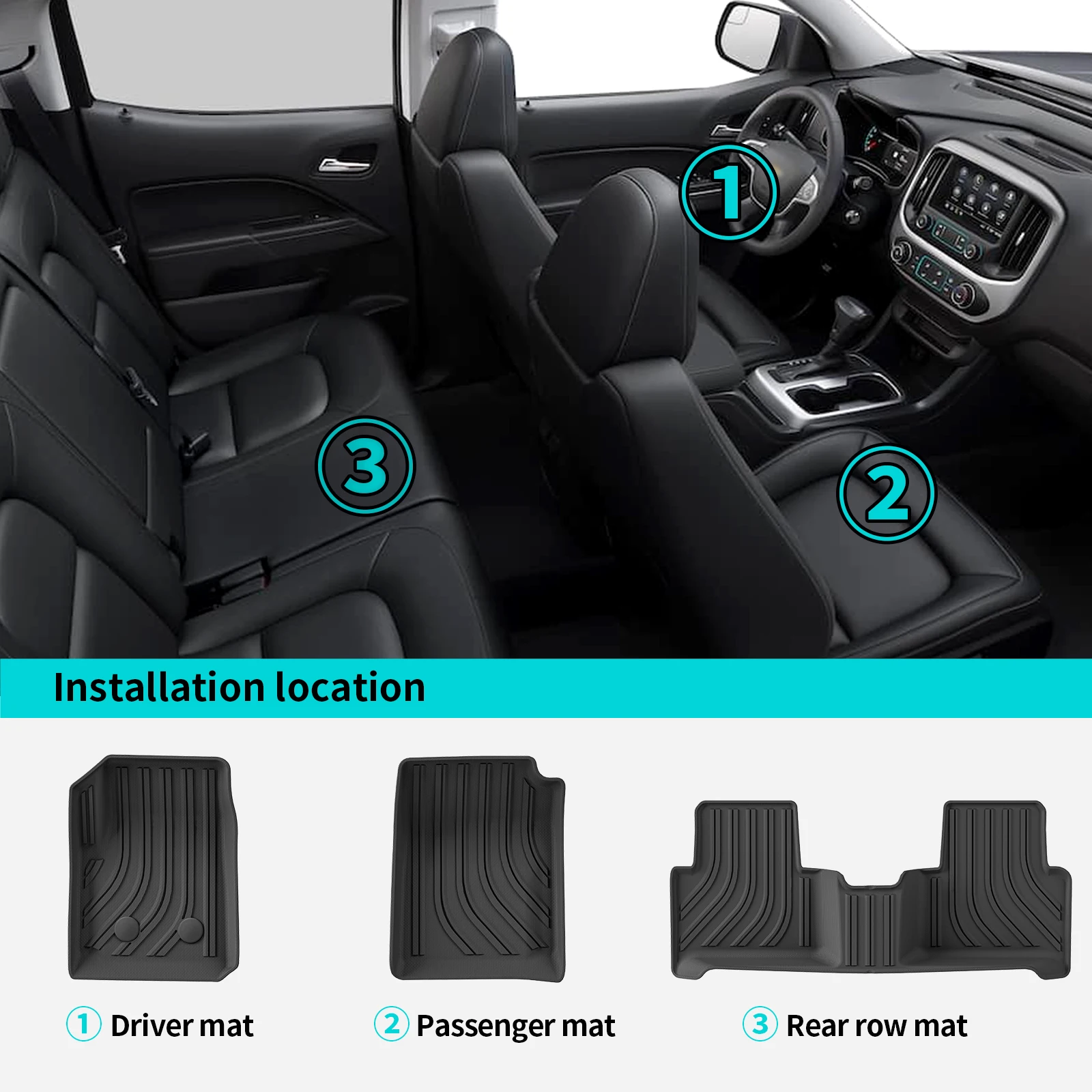 Car Floor Mats for Chevrolet Chevy Colorado 2015 -